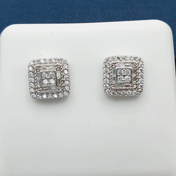 "925 Sterling Silver Plated CZ Earrings, EVBRS467 - Picture 5 of 9